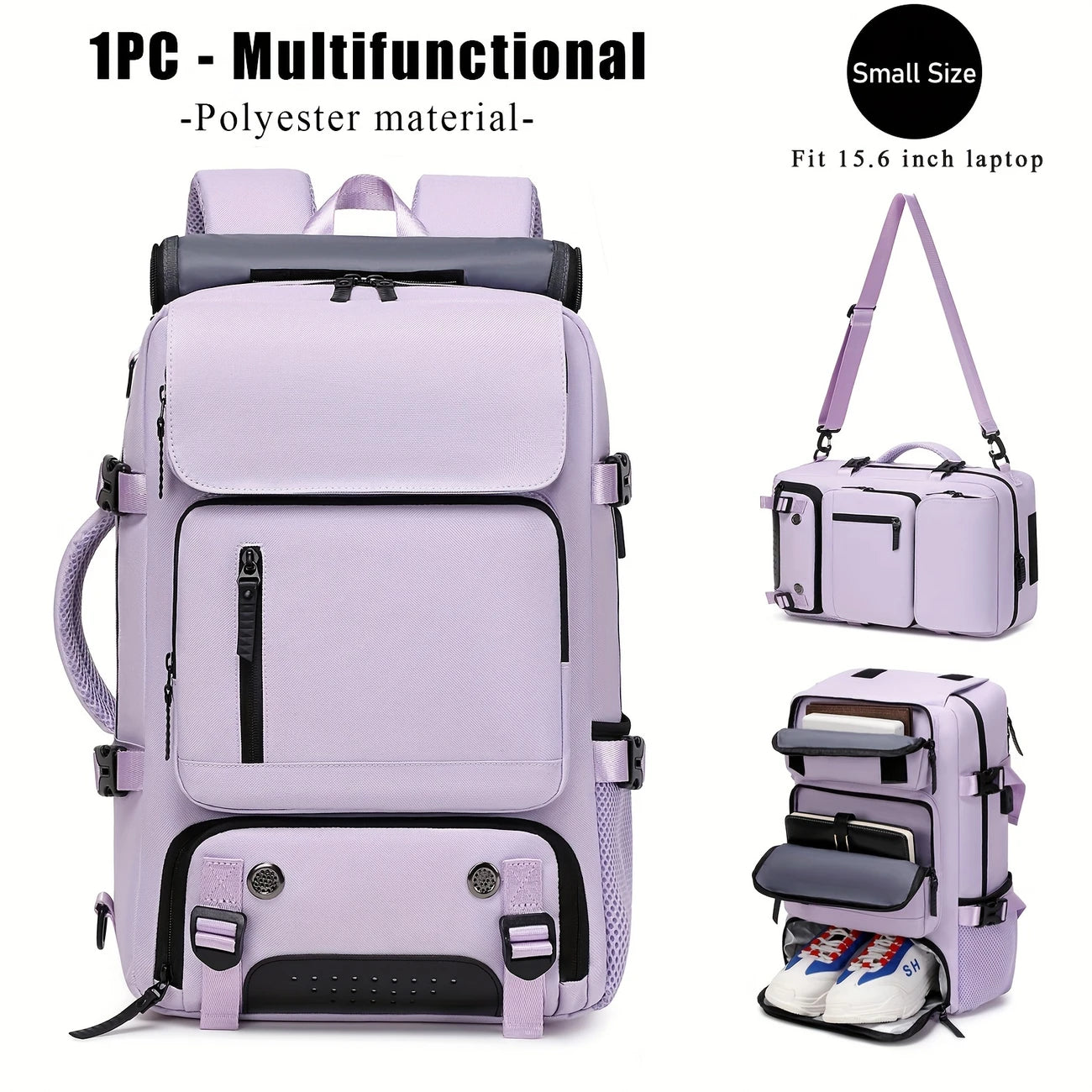 GearTrek™ All-Terrain Travel Backpack | 3-in-1 Expandable Laptop, Hiking & Shoe Storage Bag
