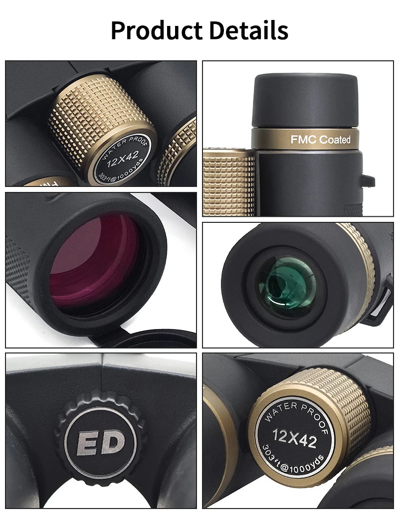 FalconView™ 12x42 HD Waterproof Binoculars