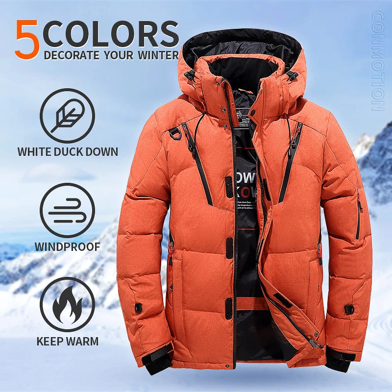 ArcticGuard™ Men’s White Duck Down Jacket
