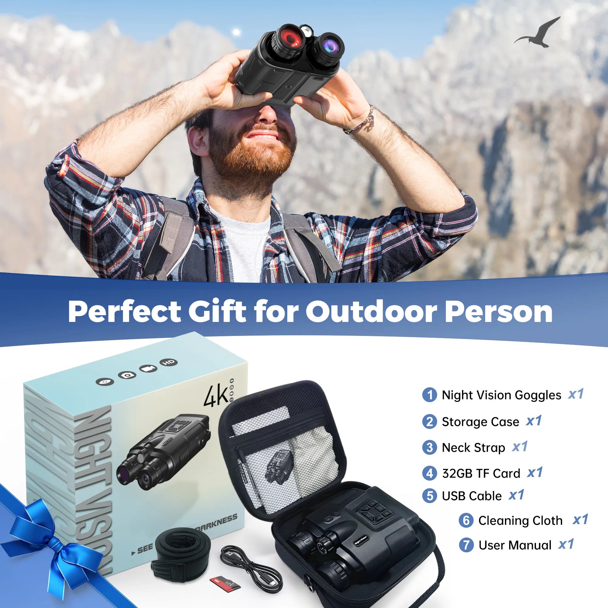 NightSight Pro X4™ 4K Night Vision Binoculars