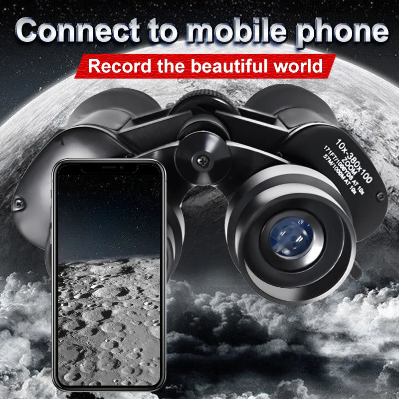 Military-Grade 10–380× HD Binoculars – Long-Range Zoom