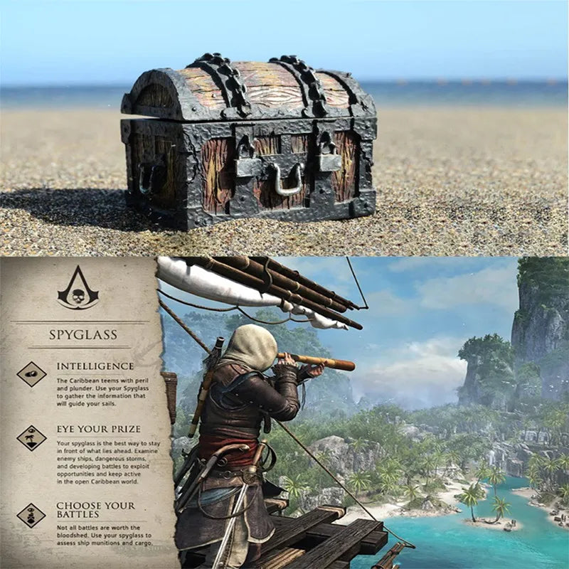 Vintage Pirate Monocular Telescope – 25x30mm Brass Spyglass + Free Leather Carry Case 🎁