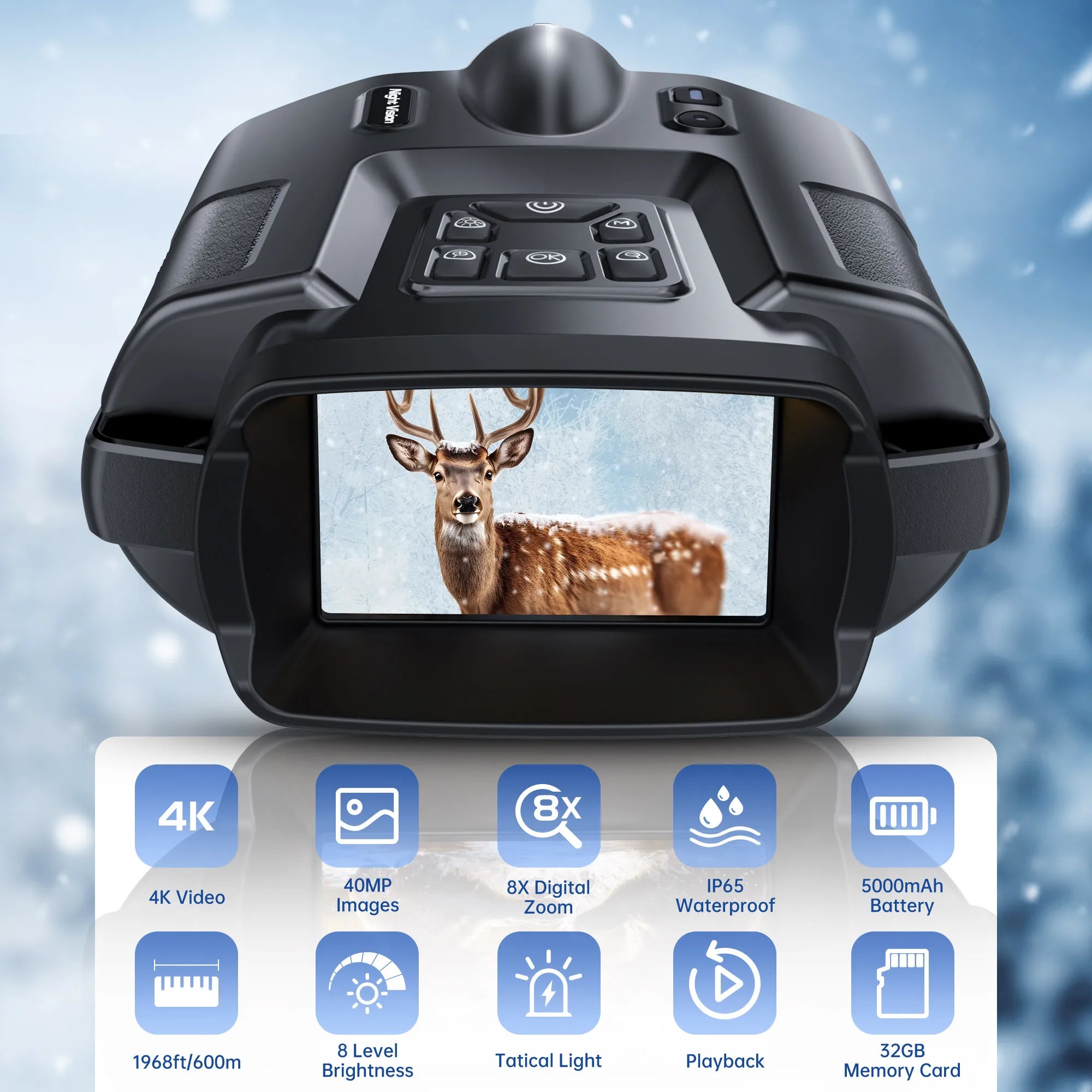 NightSight Pro X4™ 4K Night Vision Binoculars