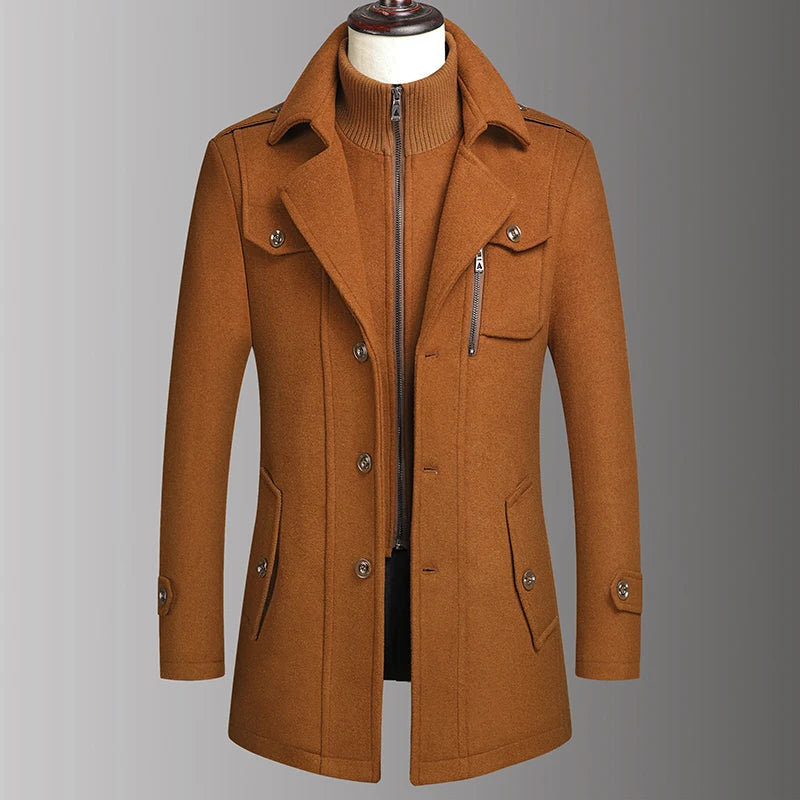 HeritageFlex™ Double-Collar Wool Coat