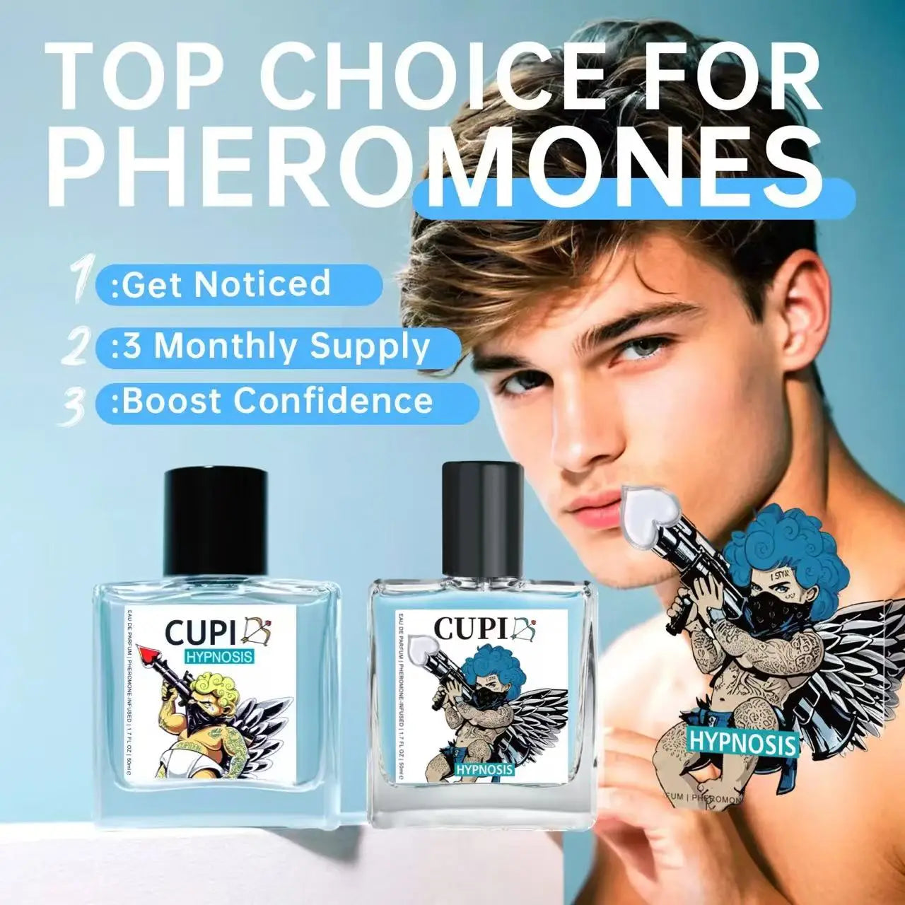 🔥 Cupid™ Hypnosis Pheromone Perfume (50ml) – Long-Lasting Confidence Booster