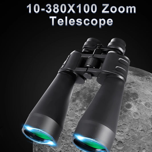 Military-Grade 10–380× HD Binoculars – Long-Range Zoom
