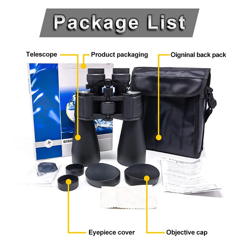 Military-Grade 10–380× HD Binoculars – Long-Range Zoom