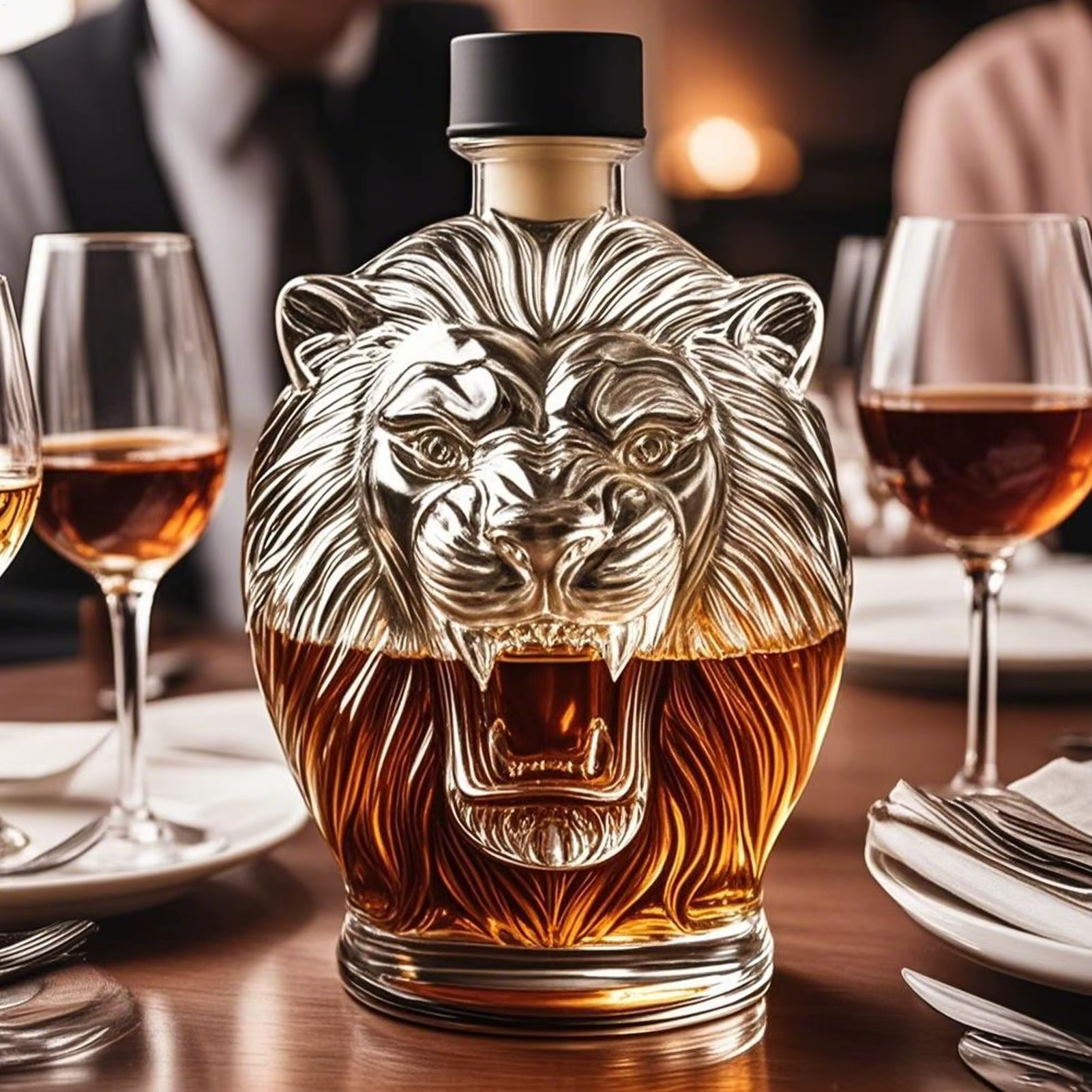 BeastPour™ Premium Animal Head Whiskey Decanter Collection (Hand-Crafted Glass)