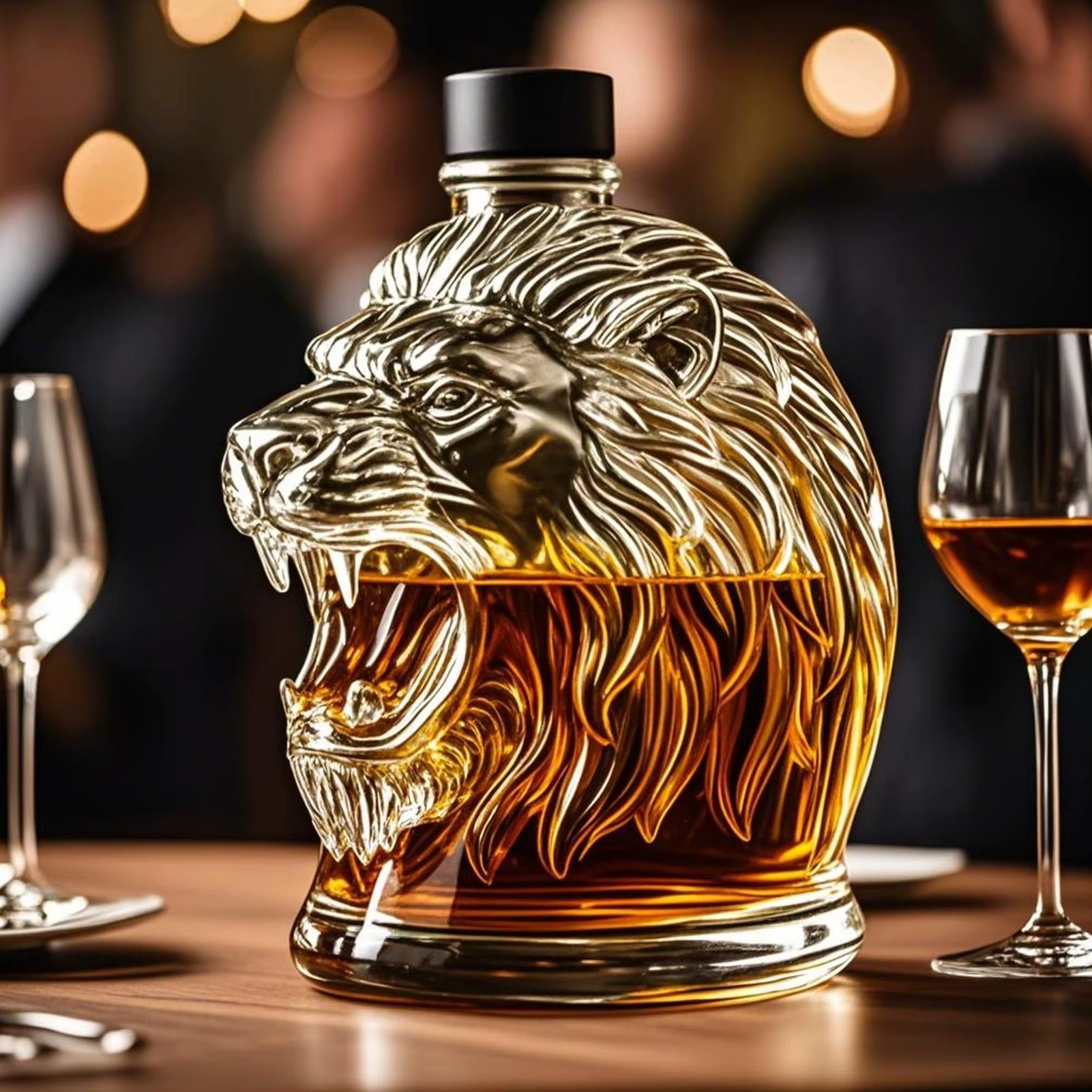 BeastPour™ Premium Animal Head Whiskey Decanter Collection (Hand-Crafted Glass)