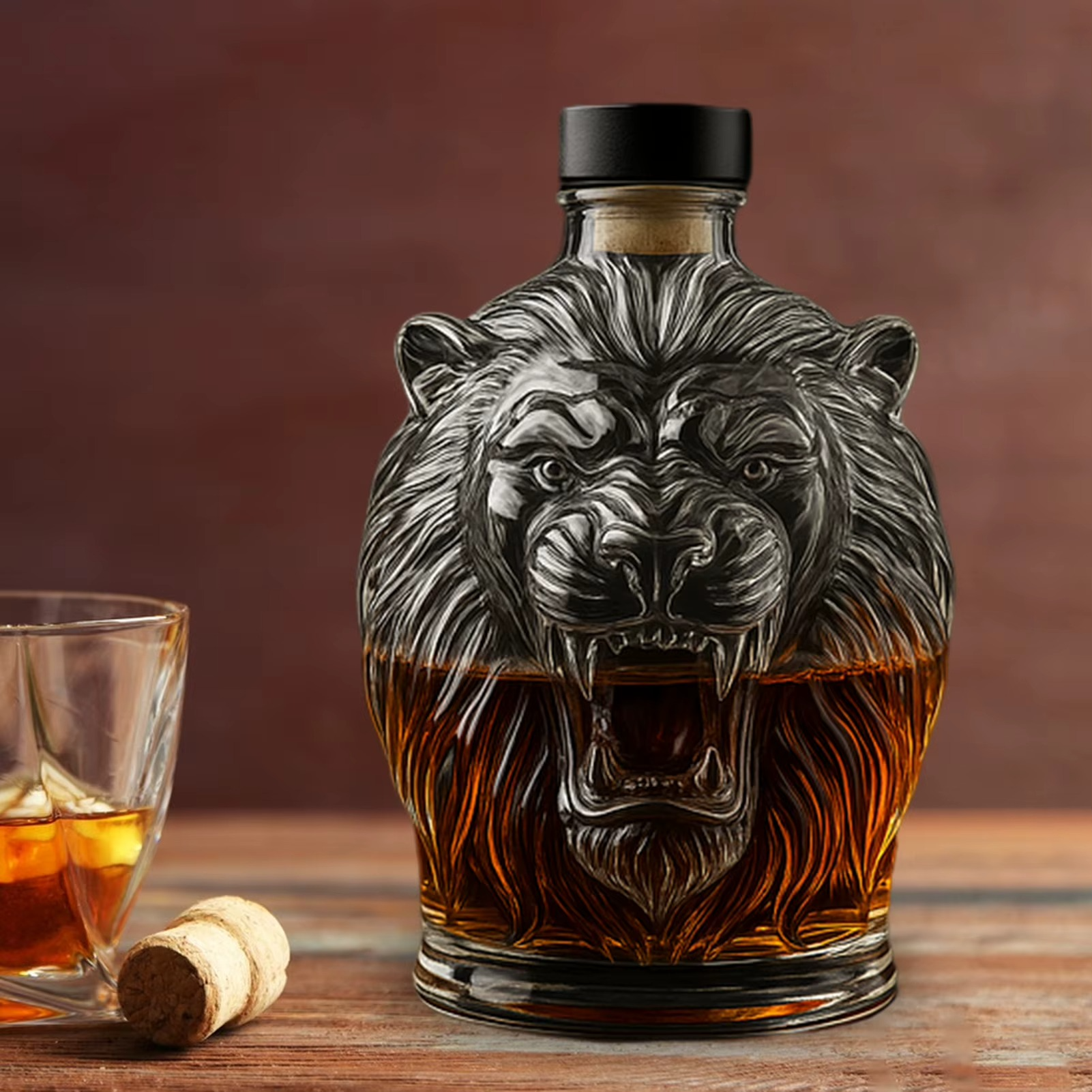 BeastPour™ Premium Animal Head Whiskey Decanter Collection (Hand-Crafted Glass)