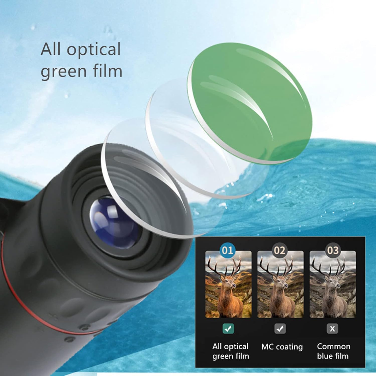 SkySight 2000X25™ HD Monocular | Ultra Zoom Pocket Telescope + Free Phone Clip 🎁