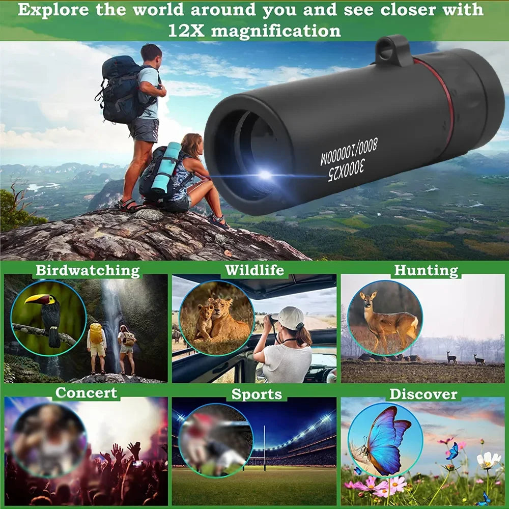 SkySight 2000X25™ HD Monocular | Ultra Zoom Pocket Telescope + Free Phone Clip 🎁