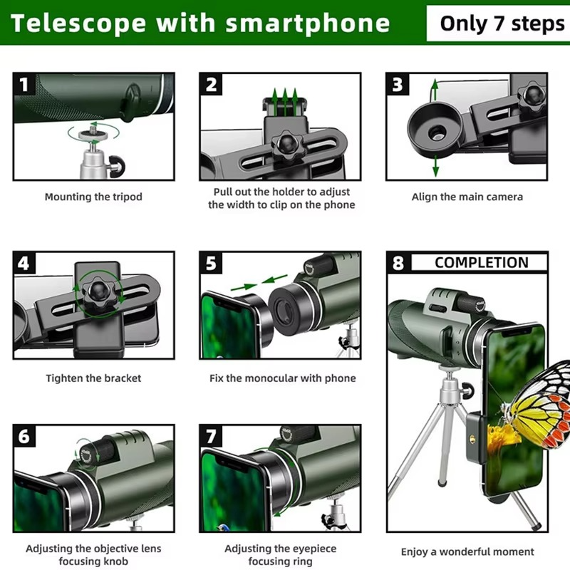 Portable 5000M HD Zoom Telescope + Free Tripod and Phone Clip 🎁