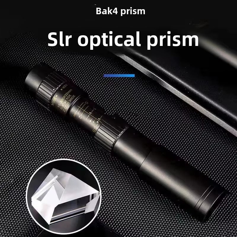 10–300x40 HD Monocular Telescope + Free Tripod and Phone Clip 🎁