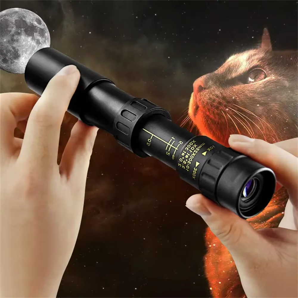 10–300x40 HD Monocular Telescope + Free Tripod and Phone Clip 🎁